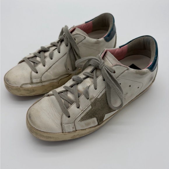 Golden Goose Superstar Classic-Size 37-White/Ice/Petroleum-With Box And Dust Bag - Picture 2 of 9